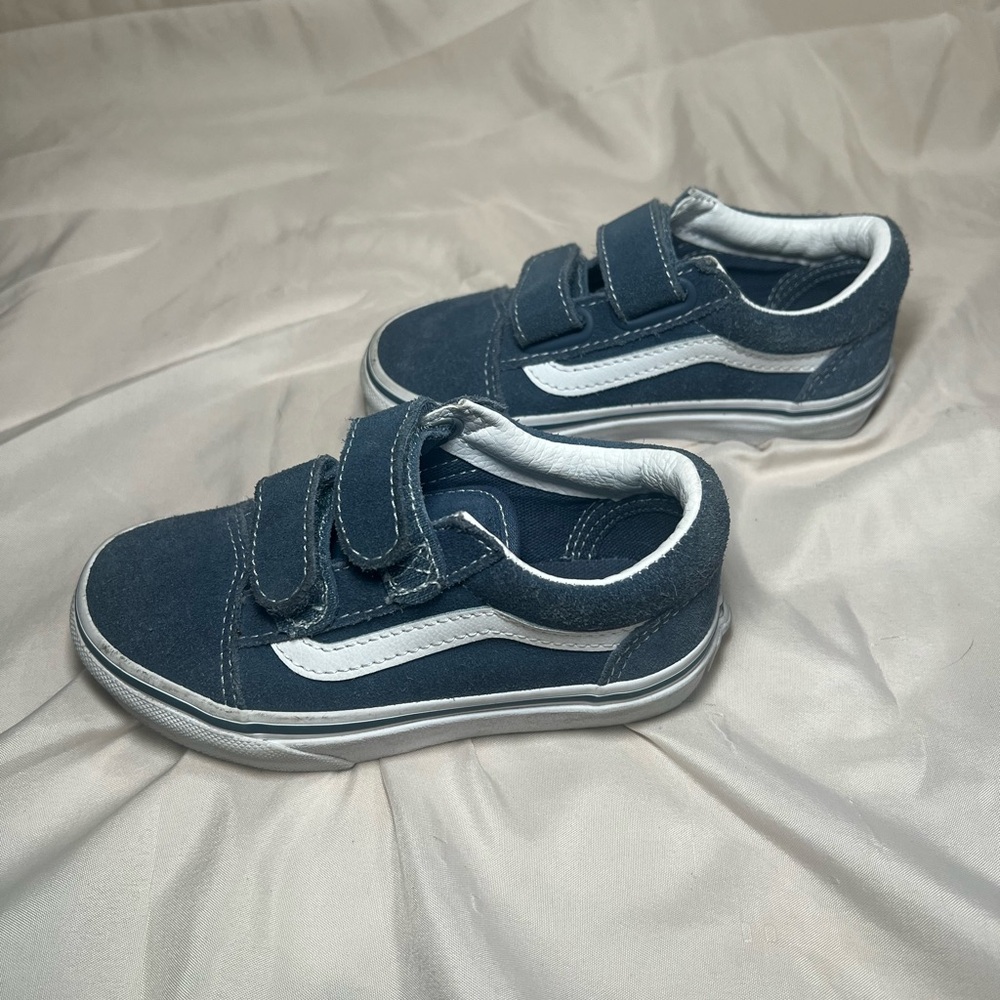 Toddler Boys Navy Blue Vans With Straps